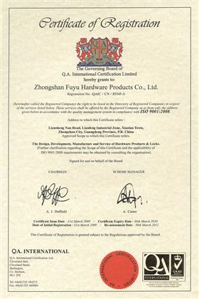 The approval certificate of international standard products